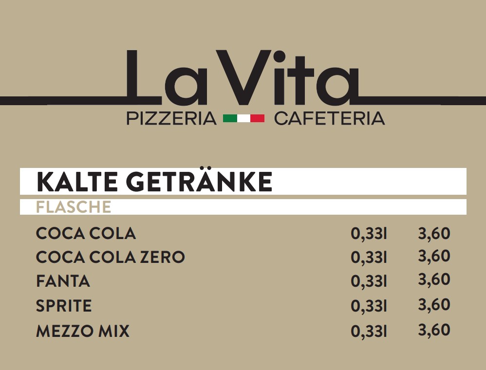 MENÜ La Vita
